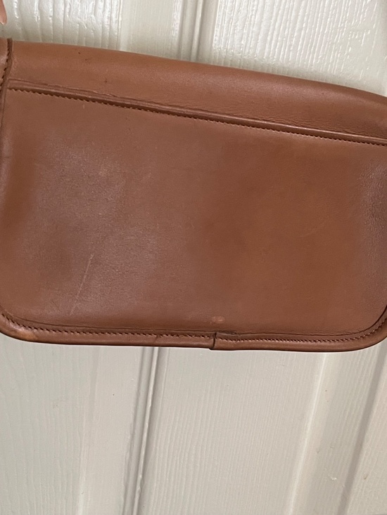 Vintage Coach Dinky Bag Brown Leather Crossbody Original Hang Tag - Picture 9 of 16